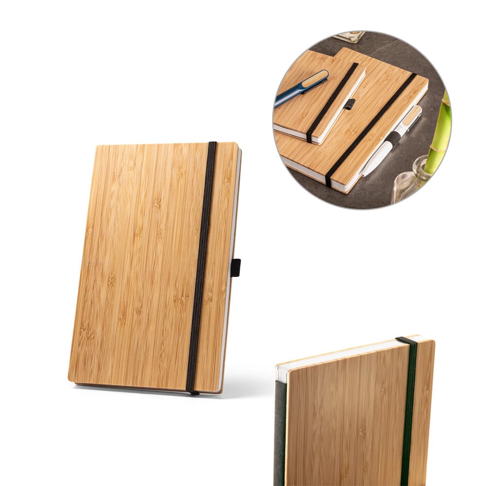Caderno de bolso de Capa e Contracapa em Placa de Bambu Personalizado - imagem 1