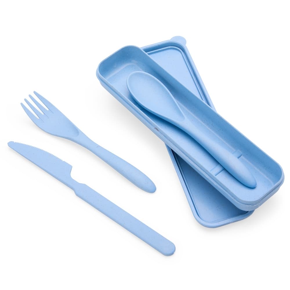 Kit Talheres 3 Peças Palha de Trigo para Personalizar - segunda imagem