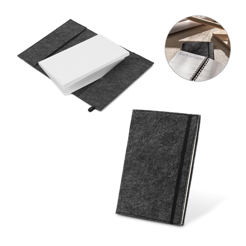 Caderno A5 com Capa em Feltro Para Brindes - imagem 1
