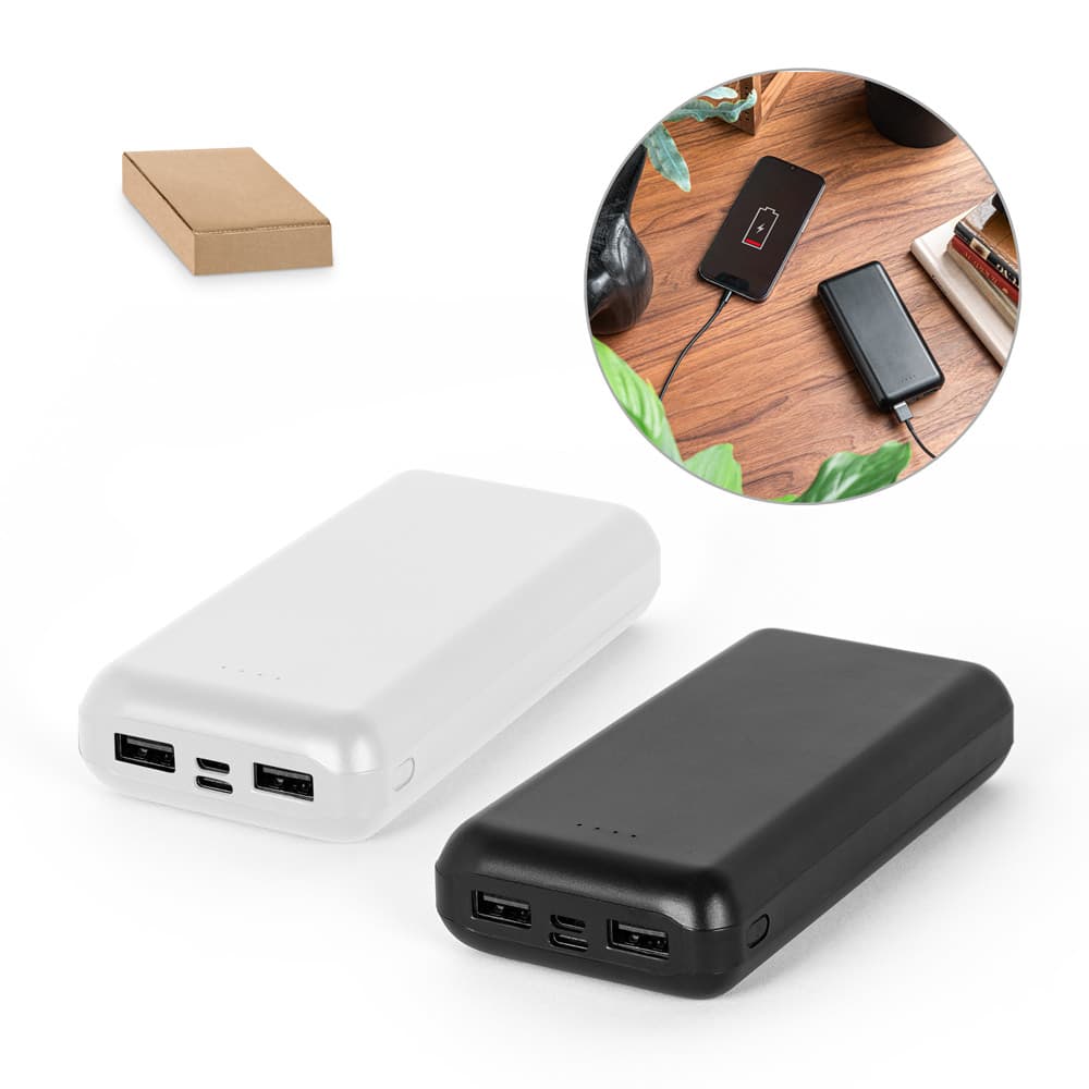 Bateria portátil em ABS 20.000 mAh para Brindes - imagem 1