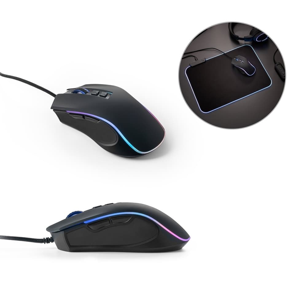 Mouse para jogos em ABS com acabamento em borracha - imagem 1