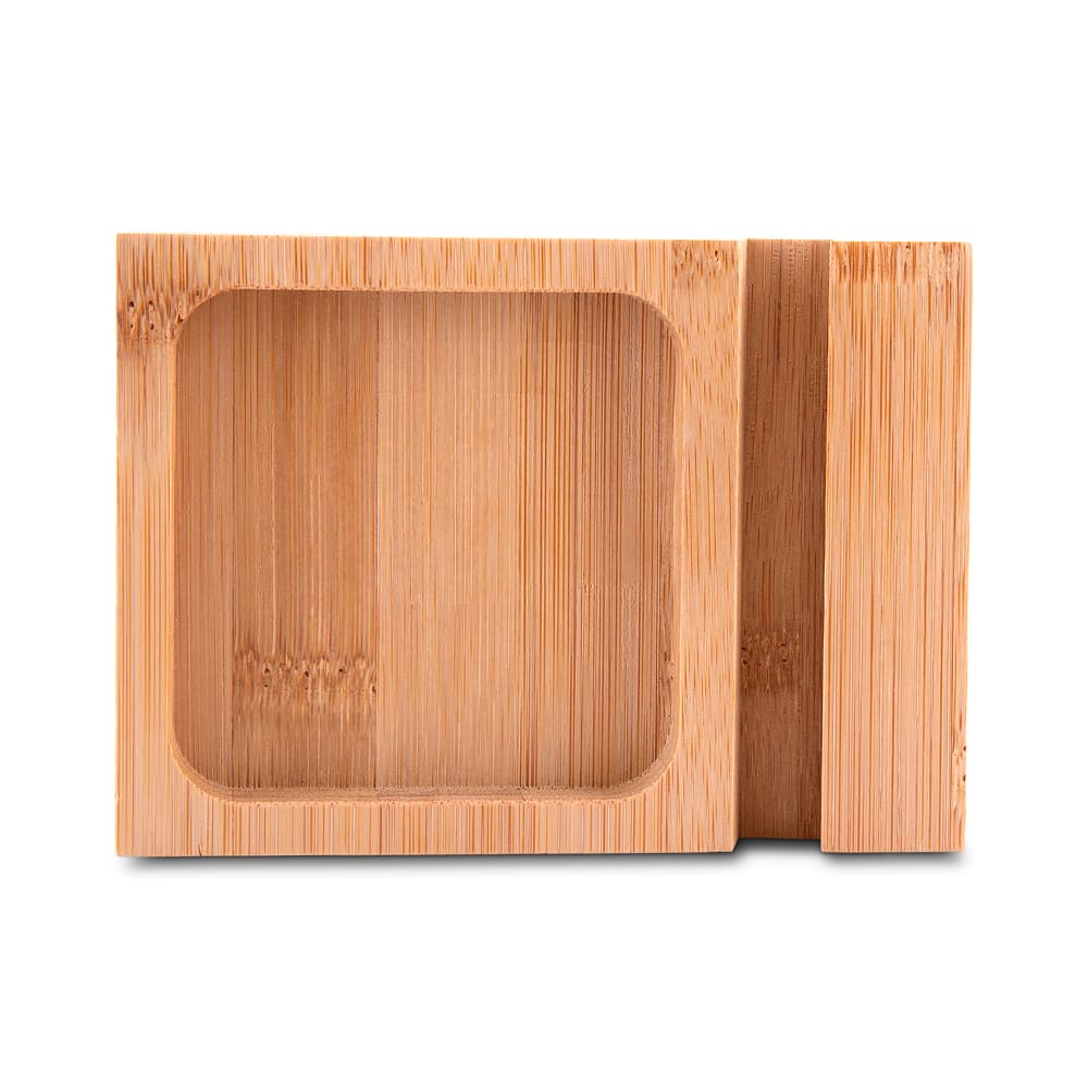 Porta objetos/smartphone em feltro e bambu - segunda imagem