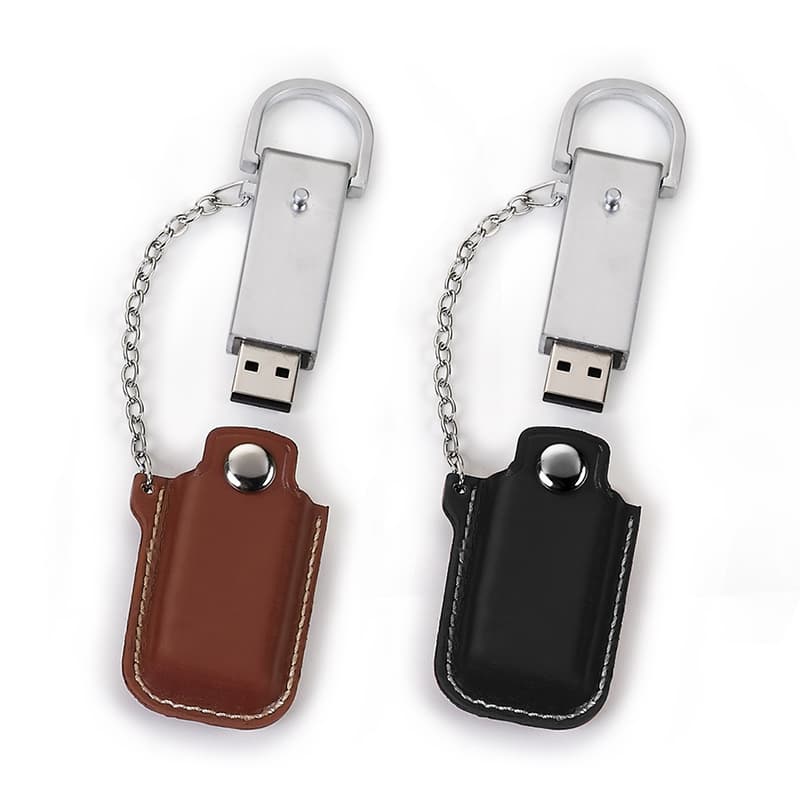 Pen Drive com Gravação e Capa de Couro - imagem 1