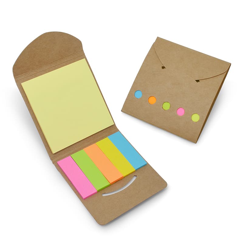 Mini Bloco de Anotações Ecológico com Autocolantes Personalizado - imagem 1