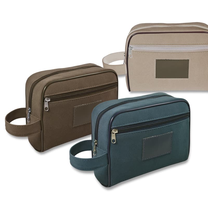 Necessaire De Couro Sintético De Búfalo Promocional - imagem 1