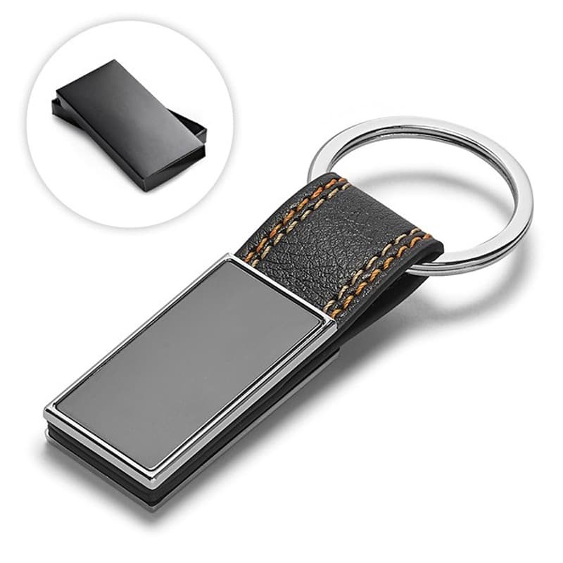 Chaveiro de Metal com Couro Sintético Personalzado - imagem 1