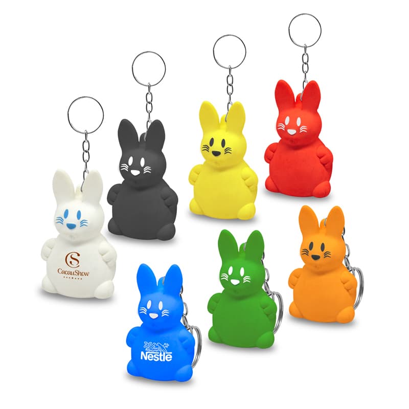 Chaveiro Anti-Stress Formato de Coelho Personalizado - imagem 1