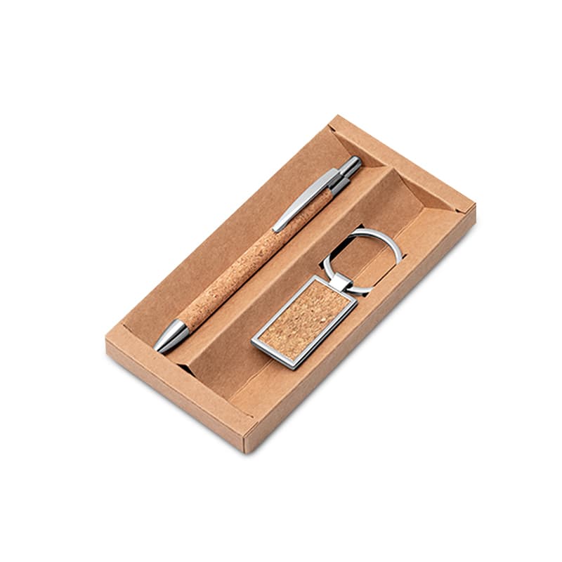 Kit Escritório com Chaveiro e Caneta Ecológico Personalizado - imagem 1