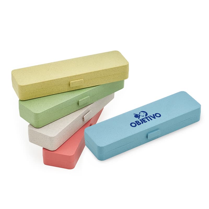 Estojo em Fibra de Bambu para 1 Caneta Personalizado - imagem 1