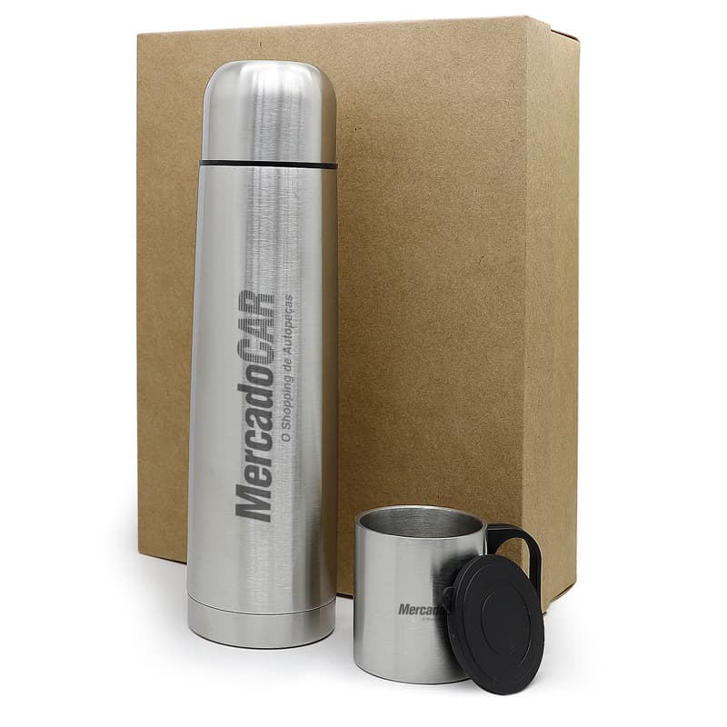 Kit Conjunto com Garrafa Térmica e Caneca Personalizada - imagem 1