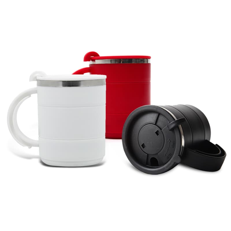 Caneca em Inox com Acabamento Plástico 400ml - imagem 1
