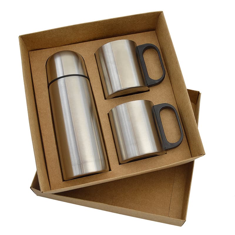 Kit Conjunto com Garrafa e 2 Canecas Personalizadas - imagem 1