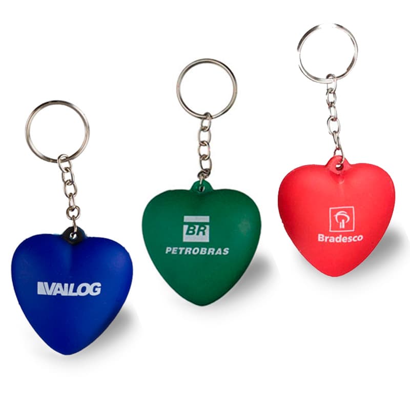 Chaveiro-Anti Stress no Formato Coração Personalizado - imagem 1