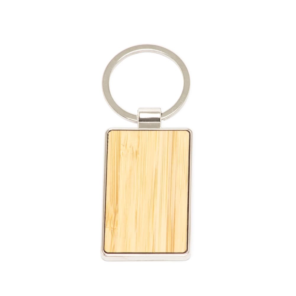 Chaveiro Metal Bambu Retangular Promocional - imagem 1