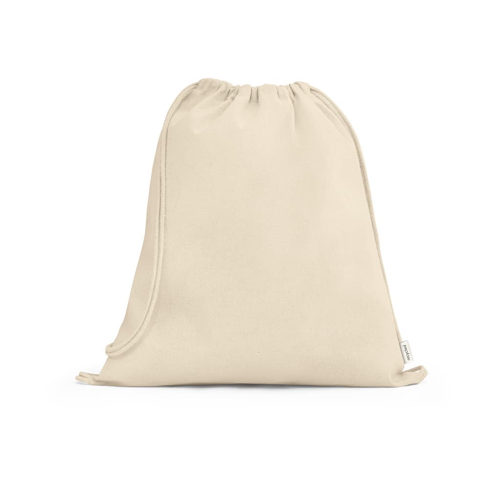 Sacola tipo Mochila em 100% Algodão Reciclado Promocional - imagem 1