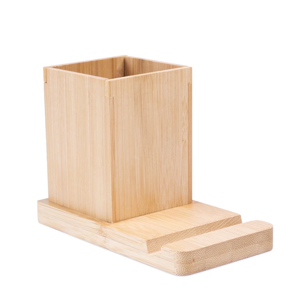 Suporte para Celular em Bambu Personalizável - segunda imagem