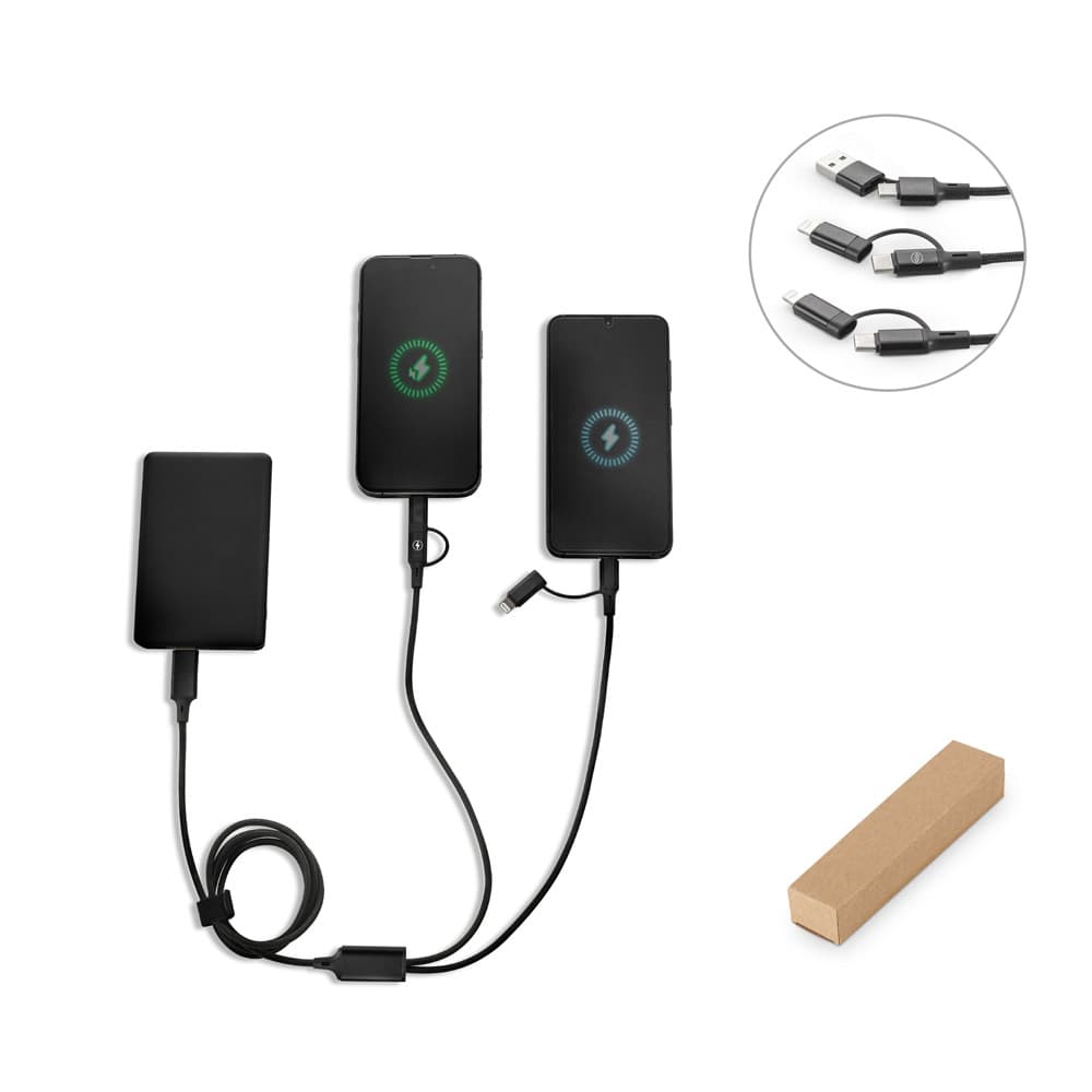 Cabo USB super-rápido 6 em 1 Personalizável - imagem 1