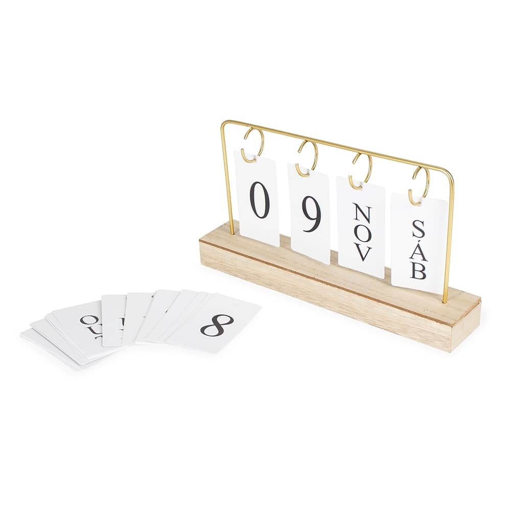 Calendário Permanente MDF com Alça de Ferro Personalizado - imagem 1
