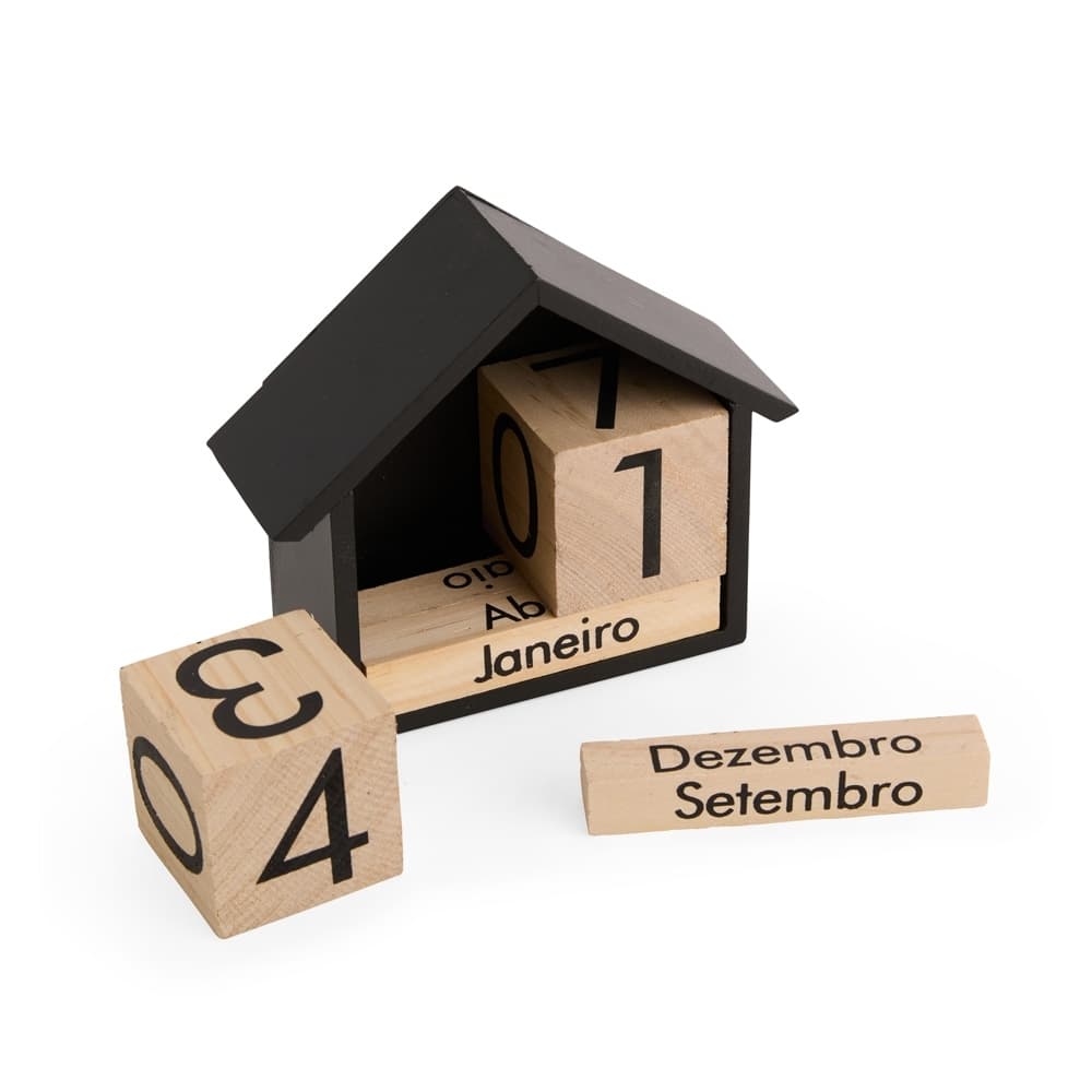 Calendário Permanente Madeira Personalizado - imagem 1