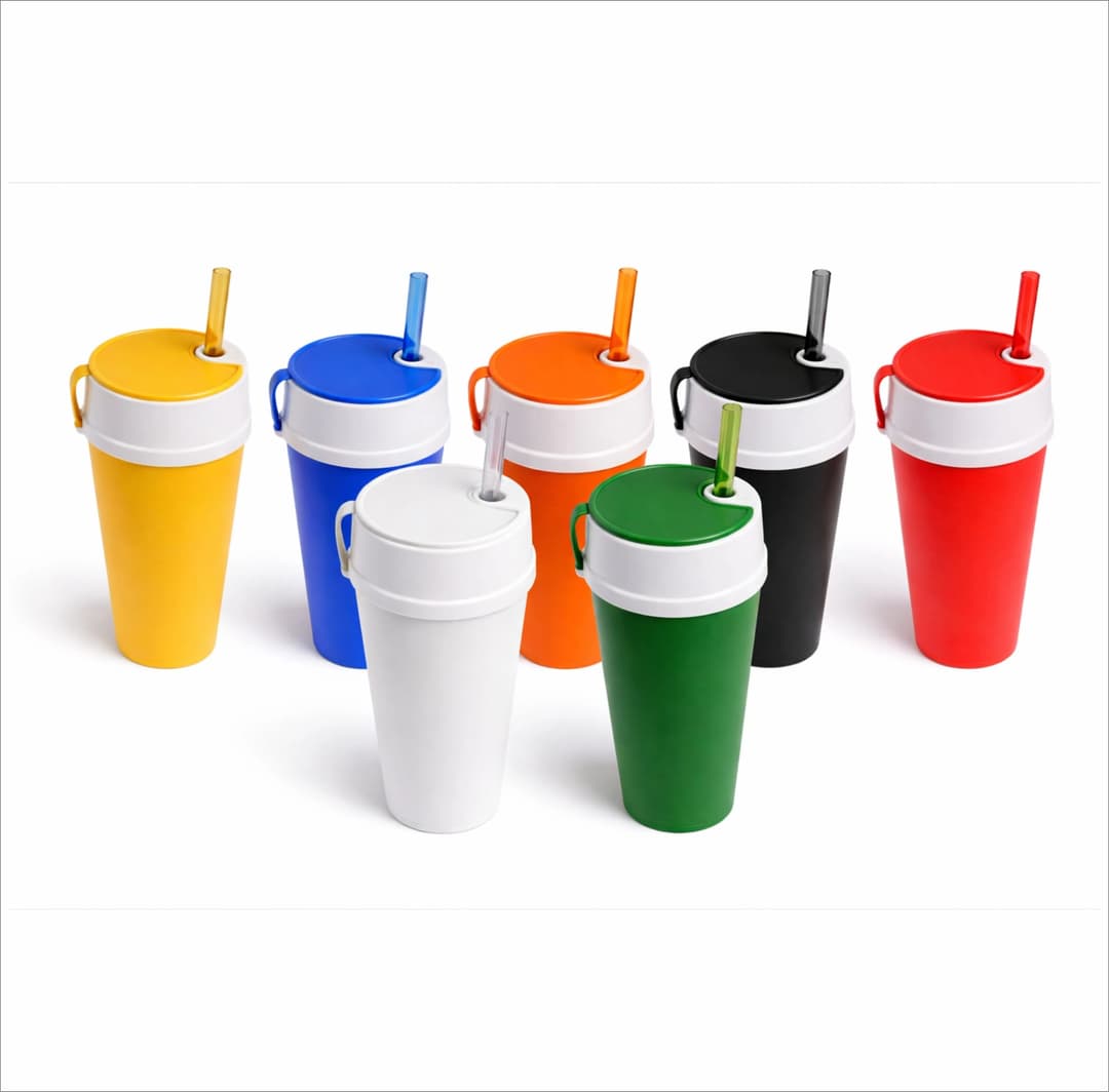 Copo Plástico com Tampa Porta Snacks 550ml - imagem 1