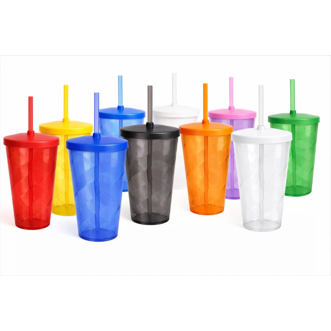 Copo Espiral com Tampa e Canudo 750ml - imagem 1