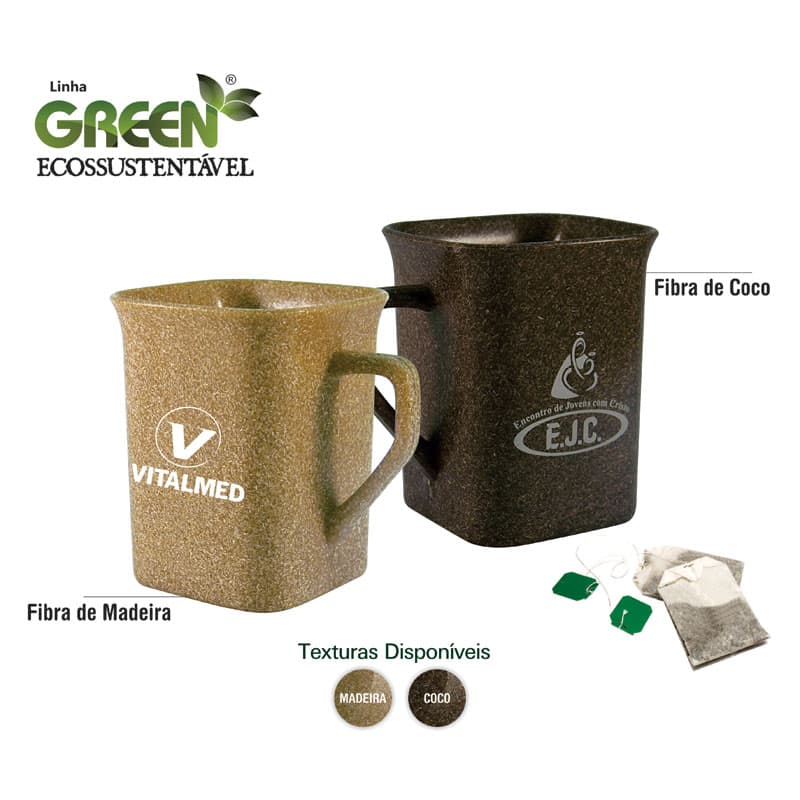 Caneca Quadrada Green 250ml - imagem 1