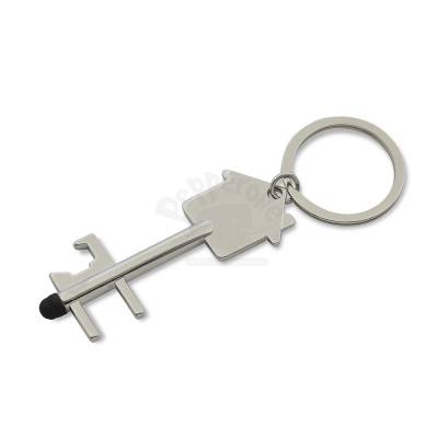 Chaveiro Formato Casa em Metal Inoxidável