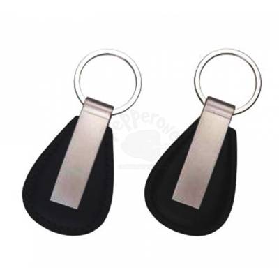 Chaveiro Metal com Couro Personalizado