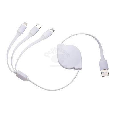 Hub USB 3 em 1 Retrátil Personalizado