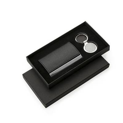 Kit Escritório Personalizado com Porta Cartão e Chaveiro de Metal