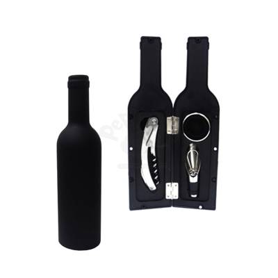 Kit Vinho 3 peças e estojo de garrafa