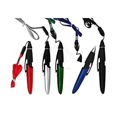 Personalizado Caneta Multifunções Plástica Cordão